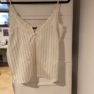 Cami white with navy lines